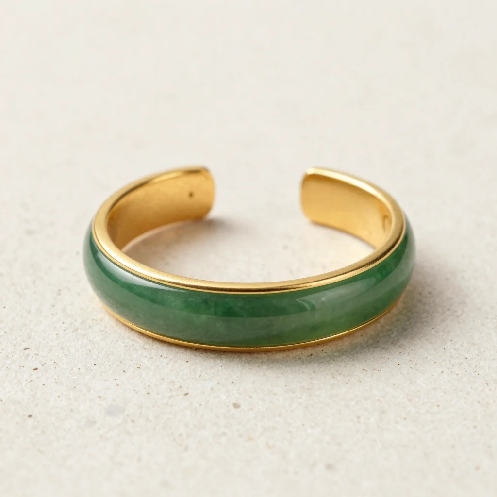 Modernist Architectural Jade Cuff